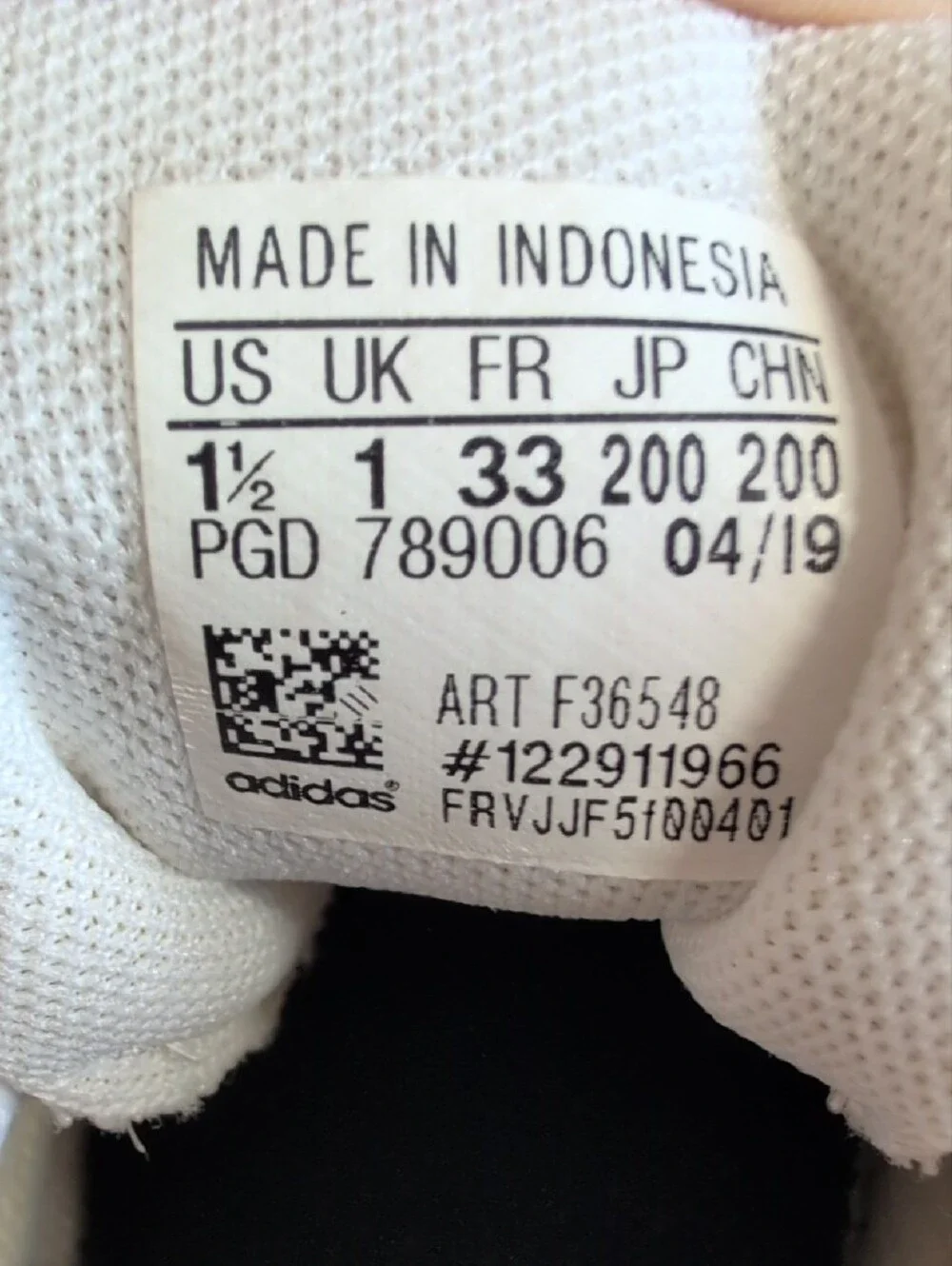 👟 Kids Adidas White Runfalcon Sneakers Size 1.5